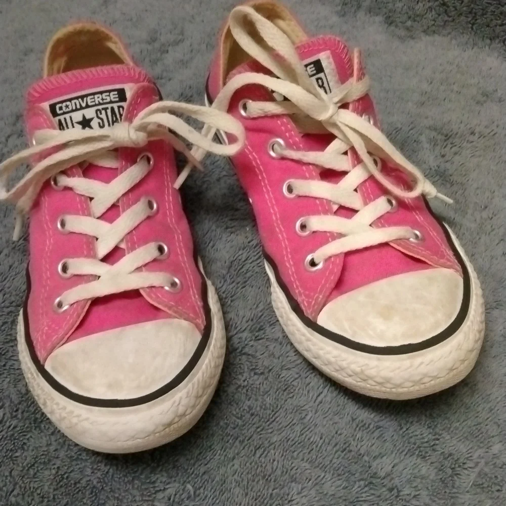 Converse All Star Classic Low Sneakers, Bubble Gum Pink/White, Youth US 2